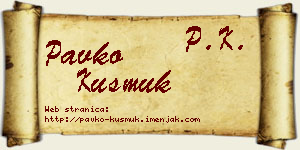 Pavko Kusmuk vizit kartica